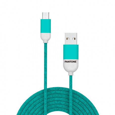 micro-usb-kabel 100 cm nylon turquoise