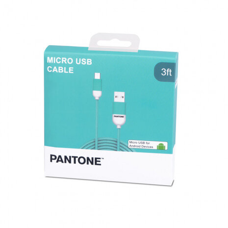 micro-usb-kabel 100 cm nylon turquoise
