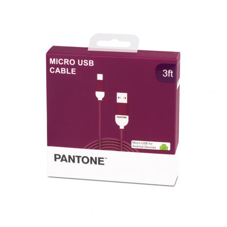 micro-usb-kabel 100 cm nylon paars