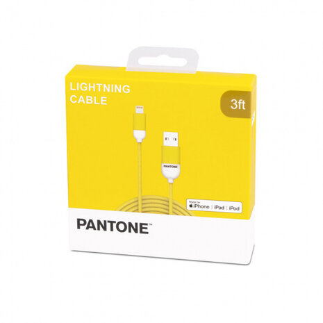 lightning-usb-kabel 100 cm nylon geel