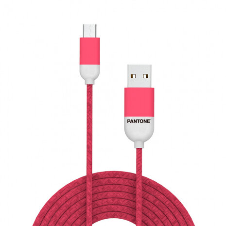 micro-usb-kabel 100 cm nylon roze