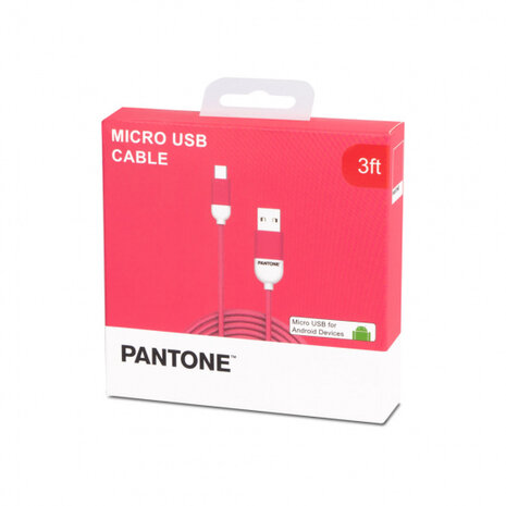 micro-usb-kabel 100 cm nylon roze