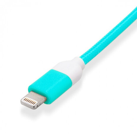 lightning-usb-kabel 100 cm nylon turquoise
