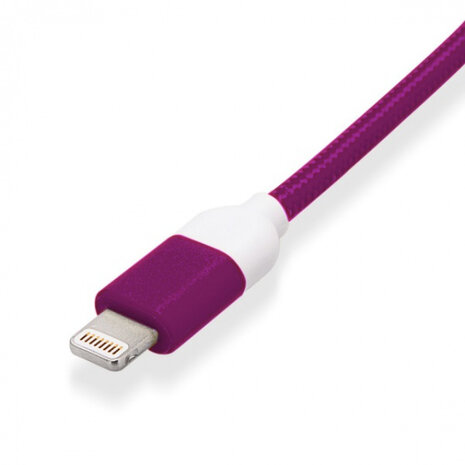 lightning-usb-kabel 100 cm nylon paars