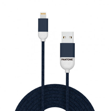 lightning-usb-kabel 100 cm nylon marineblauw