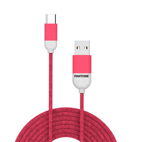 usb-C-kabel 100 cm nylon roze