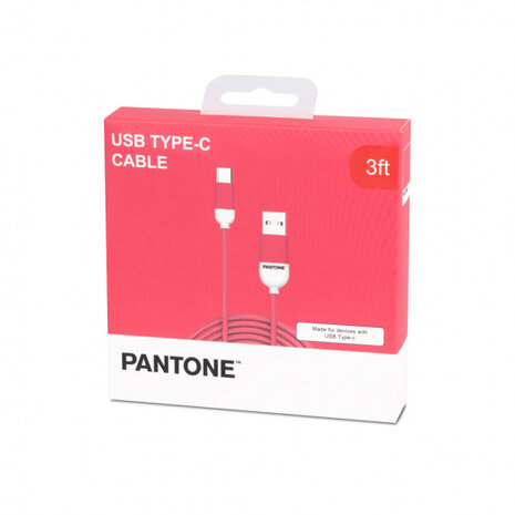 usb-C-kabel 100 cm nylon roze
