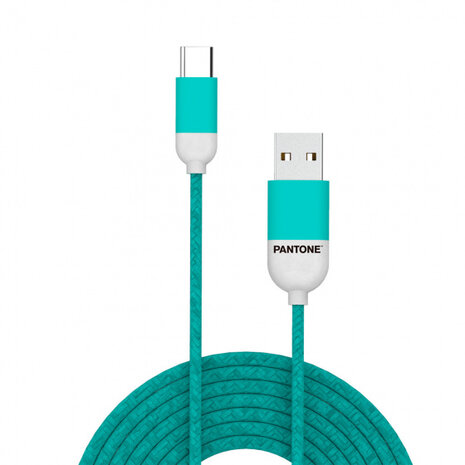 usb-C-kabel 100 cm nylon turquoise