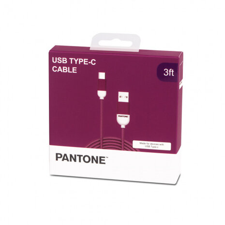 usb-C-kabel 100 cm nylon paars