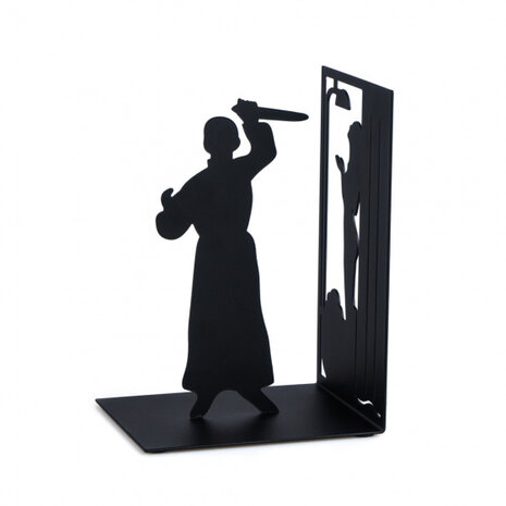 boekensteun Psycho 17 x 10 x 12 cm staal zwart