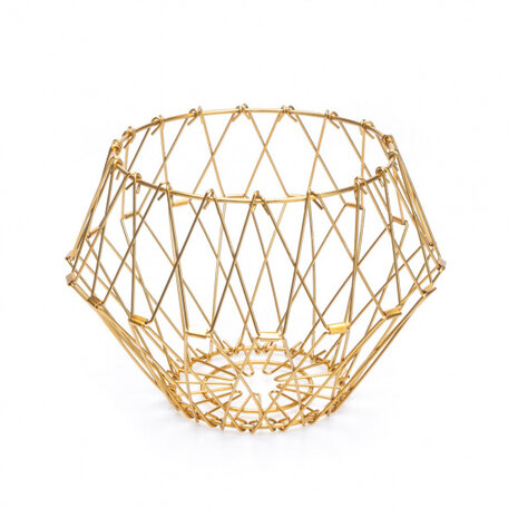 fruitschaal Vintage 30,8 cm verstelbaar staal goud