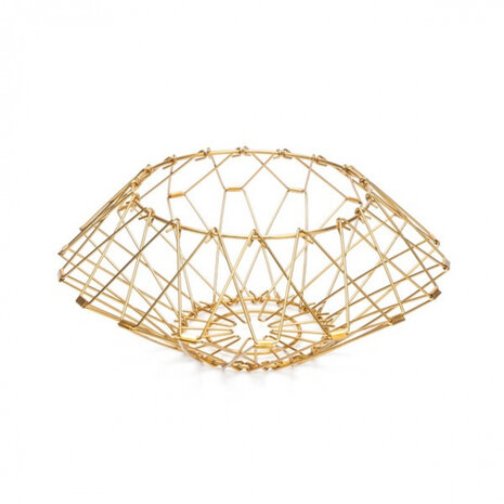 fruitschaal Vintage 30,8 cm verstelbaar staal goud
