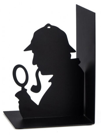 boekensteun Sherlock 17 x 10 x 12 cm staal zwart