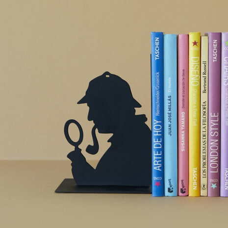 boekensteun Sherlock 17 x 10 x 12 cm staal zwart
