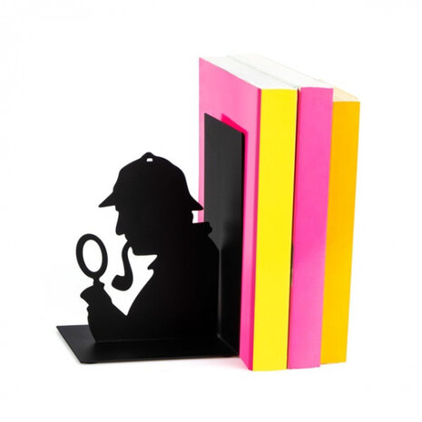 boekensteun Sherlock 17 x 10 x 12 cm staal zwart