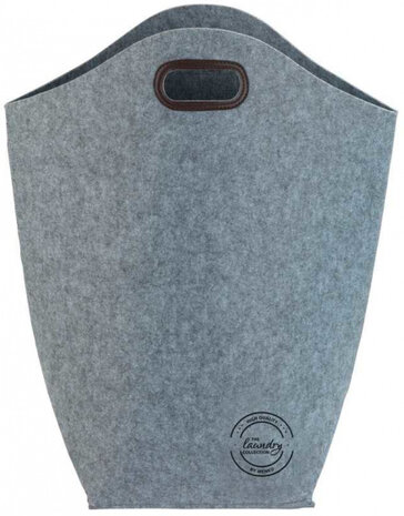 wasmand 42 liter 25 x 45 x 60 cm vilt grijs
