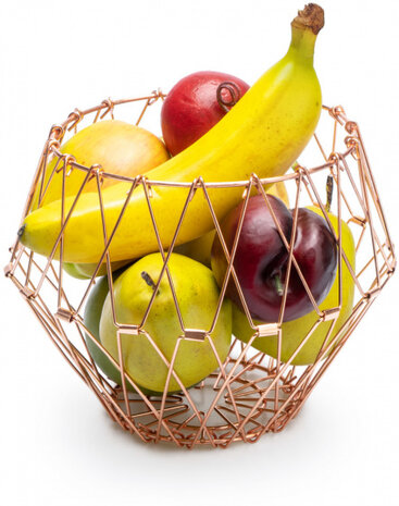 fruitmand verstelbaar 30,8 cm staal ros&eacute;goud