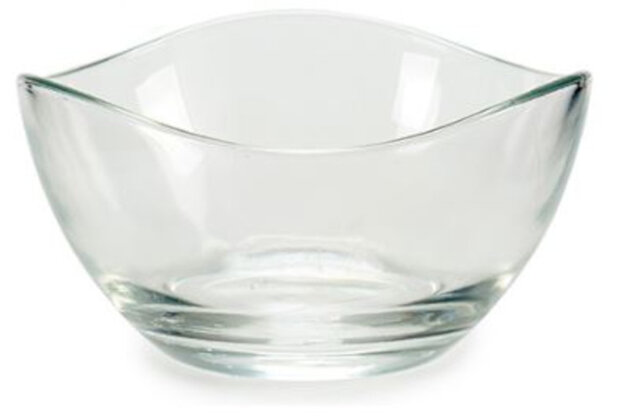schaaltje 12 x 6 cm glas transparant