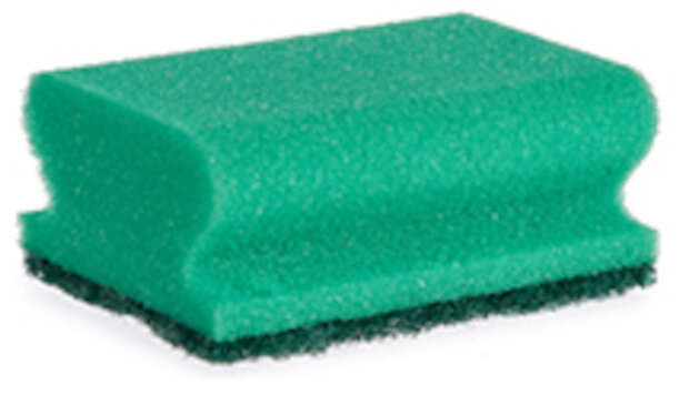 schuurspons 12 x 9 x 4,5 cm foam groen 3 stuks