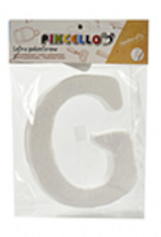 decoratieletter G junior 22 x 17 cm polystyreen wit