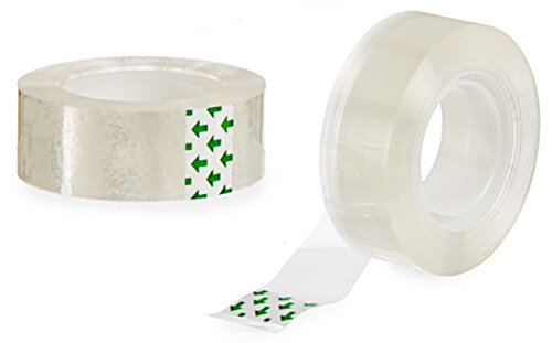 plakband 1,8 cm x 27 m transparant 2-delig