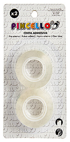 plakband 1,8 cm x 27 m transparant 2-delig