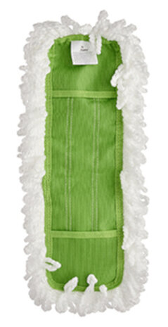 vloerwisser 43 x 13 cm polyester wit/groen
