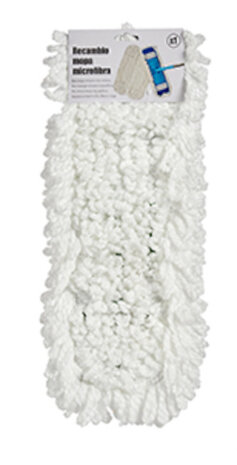 vloerwisser 43 x 13 cm polyester wit/groen