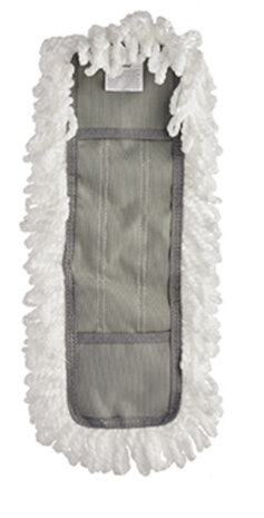 vloerwisser 43 x 13 cm polyester wit/lichtgrijs