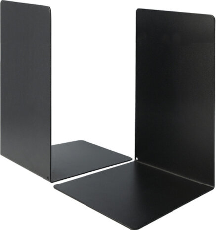 boekensteunen 13,5 x 24 x 14 cm staal zwart 2 stuks