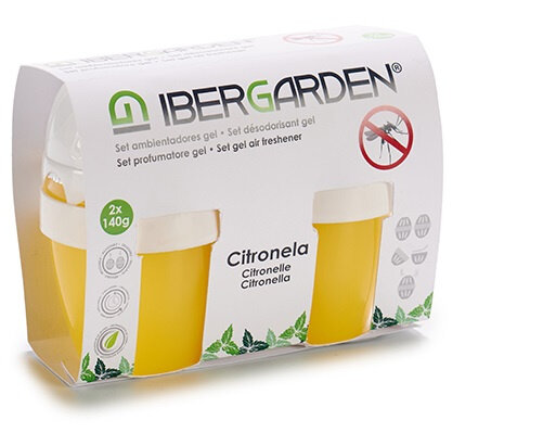 luchtverfrisser citronella 14 x 9,5 cm geel 2 stuks
