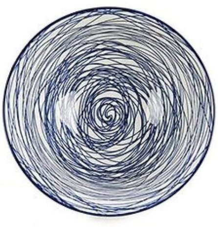 kom 16 cm porselein blauw/wit