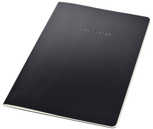 schrift Conceptum A4 softcover geruit zwart 64 bladzijden