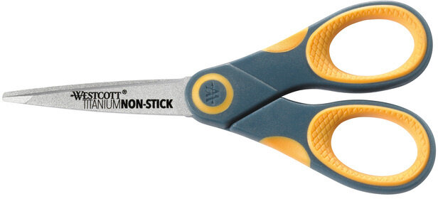 kantoorschaar non-stick 13 cm titanium grijs/oranje