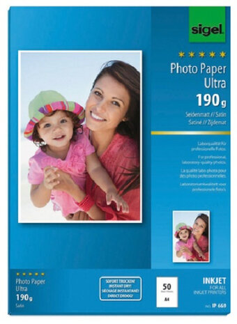 fotopapier Inkjet A4 190 gram wit 50 vellen