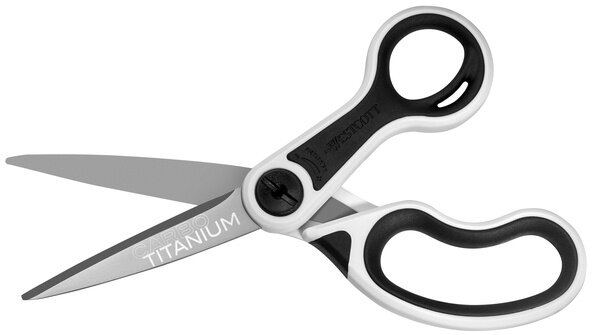 stofschaar Carbo Nitride 20,4 cm titanium zwart/wit