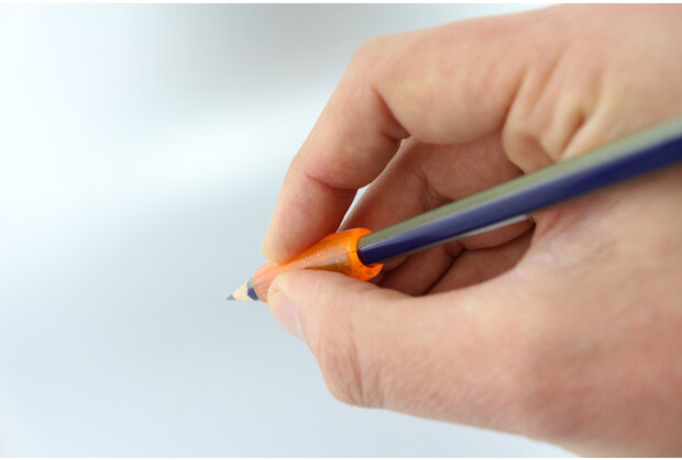potloodhouder 8 mm groen/oranje/roze/blauw 4 stuks