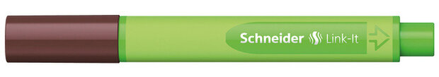 fineliner Link-It 0,4 mm rubber groen/donkerbruin