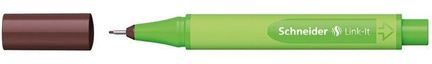 fineliner Link-It 0,4 mm rubber groen/donkerbruin