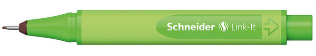 fineliner Link-It 0,4 mm rubber groen/donkerbruin