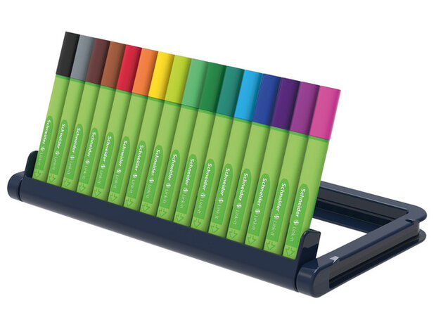 fineliner set Link-It 0,4 mm rubber 16 stuks