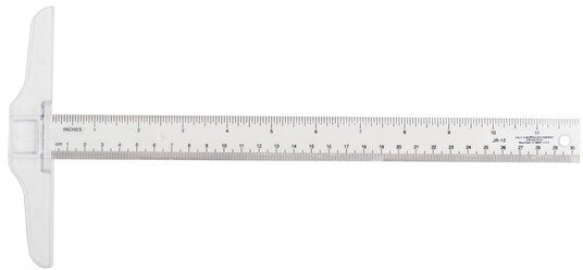 T-liniaal 30 cm transparant