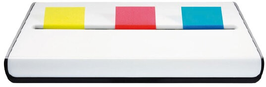 indexstrookjes dispenser Eye Style 13,5 cm wit/zwart
