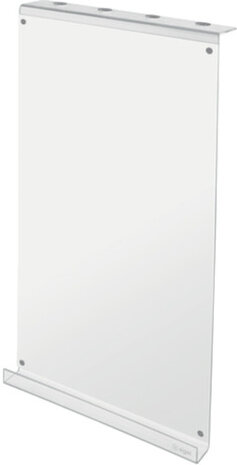 whiteboard Akoestiek 30 x 60 cm acryl transparant/wit