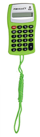 rekenmachine pocket 9,5 x 6 cm groen