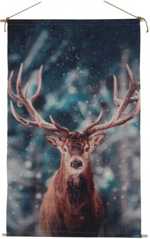 wanddoek Cosy Hert led 66 x 110 cm textiel