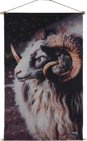 wanddoek Cosy Ram led 66 x 110 cm textiel