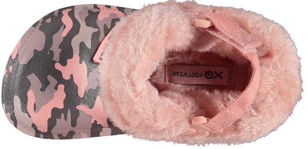 tuinklompen junior rubber/imitatiebond roze/grijs mt 33-34