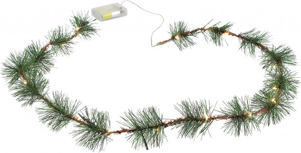 guirlande Pien led 5 x 120 cm zijde groen
