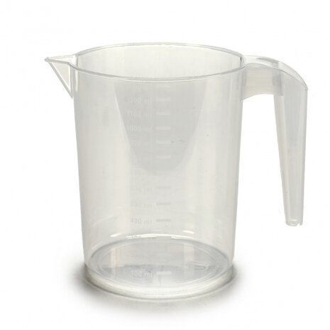 maatbeker 1,3 liter 18,5 x 12,5 cm transparant